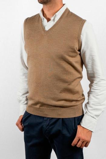 Chaleco de punto Pertegaz de hombre beig