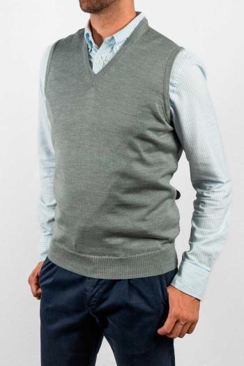 Chaleco de punto Pertegaz de hombre gris