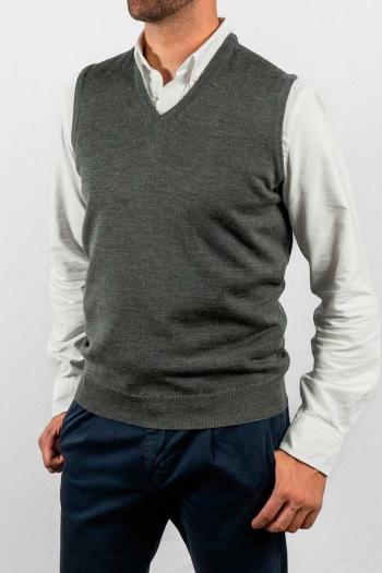 Chaleco de punto Pertegaz de hombre gris