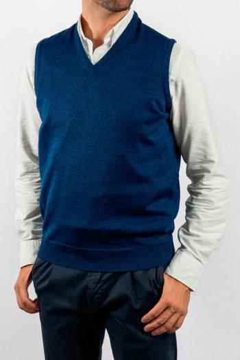 Chaleco de punto Pertegaz de hombre azul