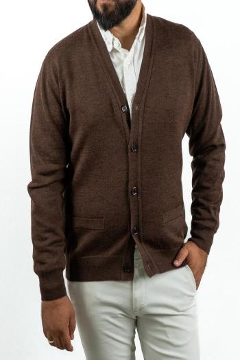 Chaqueta de punto Pertegaz de hombre marrn