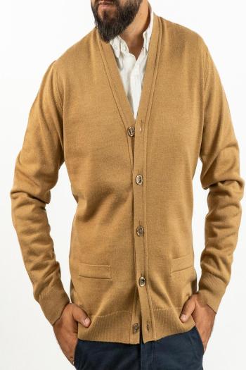 Chaqueta de punto Pertegaz de hombre camel