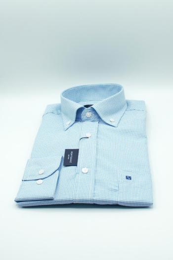 Camisa de hombre Pertegaz cuadro azul