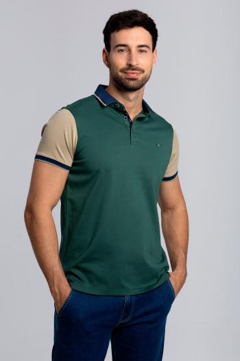 Polo Rever Mile de hombre verde manga corta