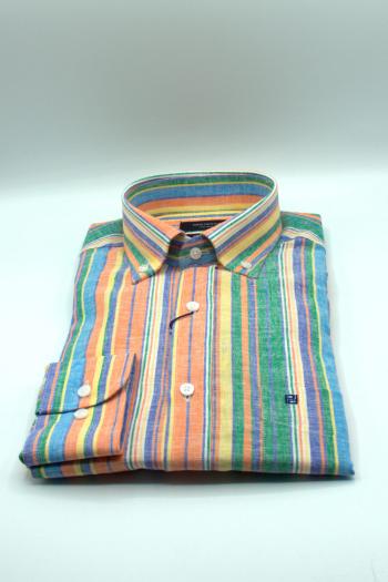 Camisa de hombre Pertegaz lista verde